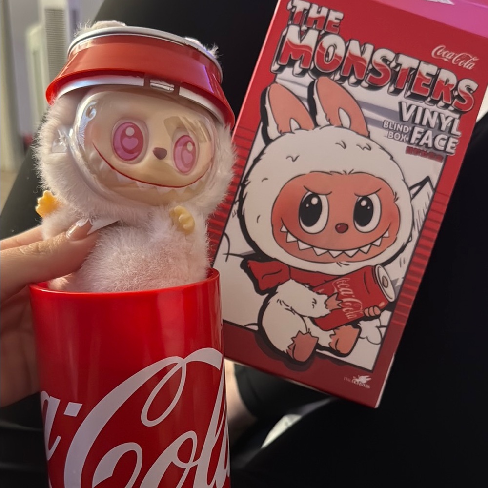 Coca-Cola Monster Vinyl with Red and Pink Accents